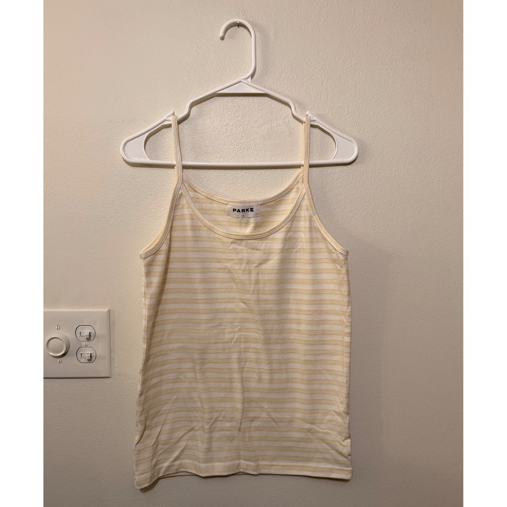 Parke Cotton Tank Summerland Sun Stripe Size L NIB